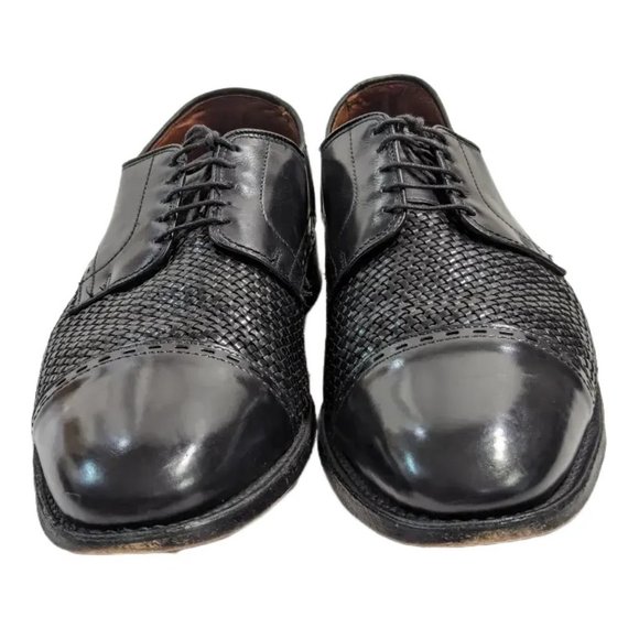 Allen Edmonds Black Leather Basket Weave Oxford Dress Shoes Sz 12 EUC main image 6